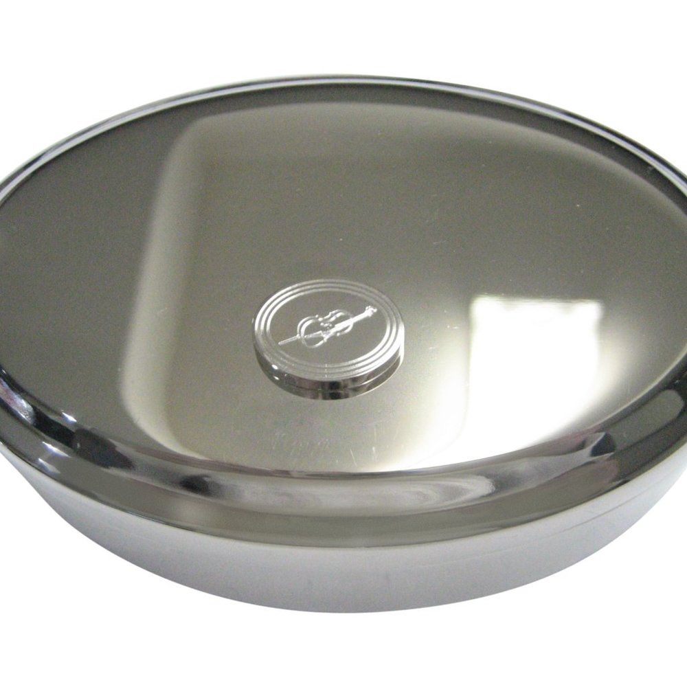 Cello Music Instrument Oval Trinket Jewelry Box
